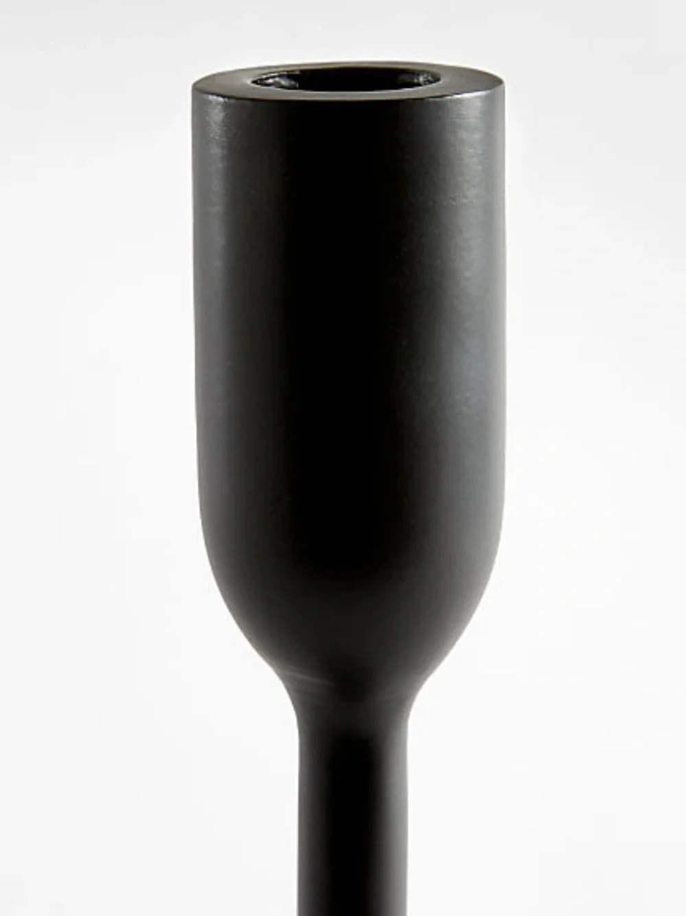 New! Crate&Barrel Black Metal Single Taper Candle Holder 11”